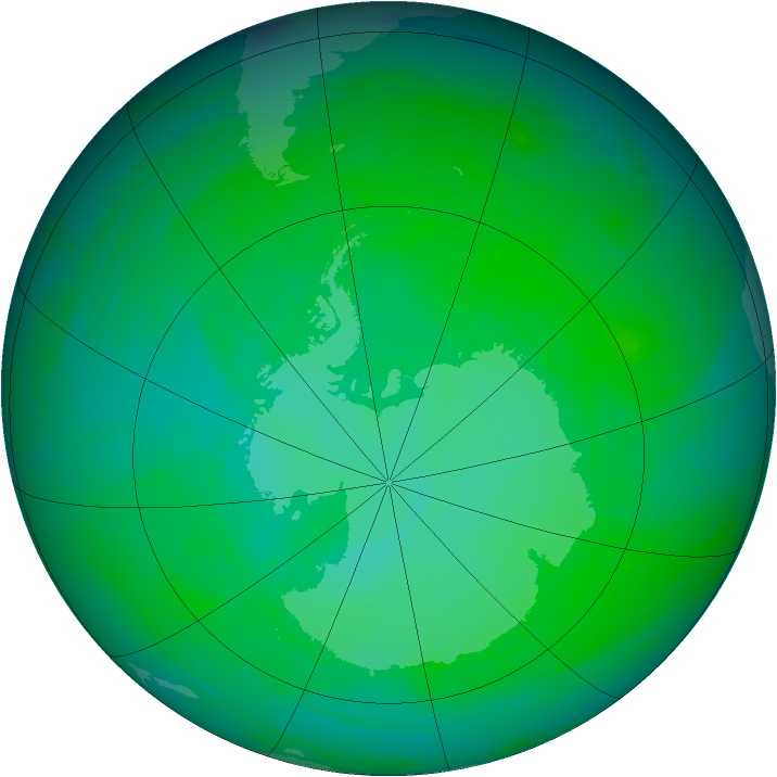 Ozone Map 1991-12-19